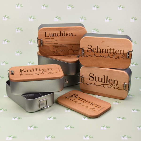 Lunchbox - mit Holzdeckel - 5er5
