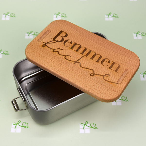 Lunchbox - mit Holzdeckel - Bemmenbüchse - 2