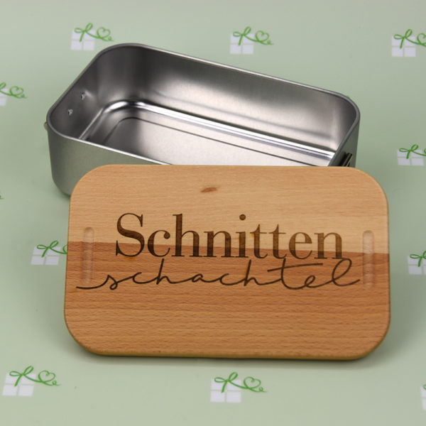 Lunchbox - mit Holzdeckel - Schnittenschachtel - 3