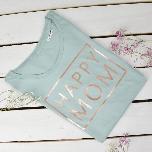 HAPPY MOM - T-Shirt - grün-rose - Shop