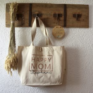 HAPPY MOM - Tasche mit Wunschname - Mama