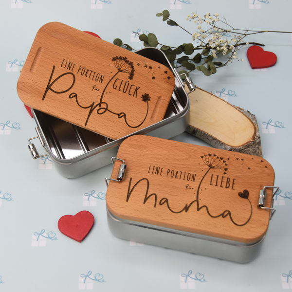 Lunchbox - Eine Portion Liebe für Mama - 2er Bild mit Papa