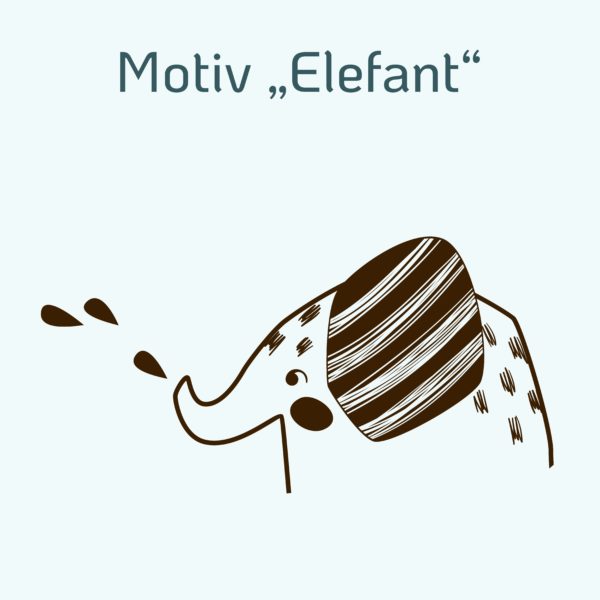 Lunchbox - Tiermotiv + Name - Motiv - Elefant