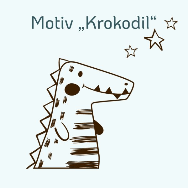 Lunchbox - Tiermotiv + Name - Motiv - Krokodil