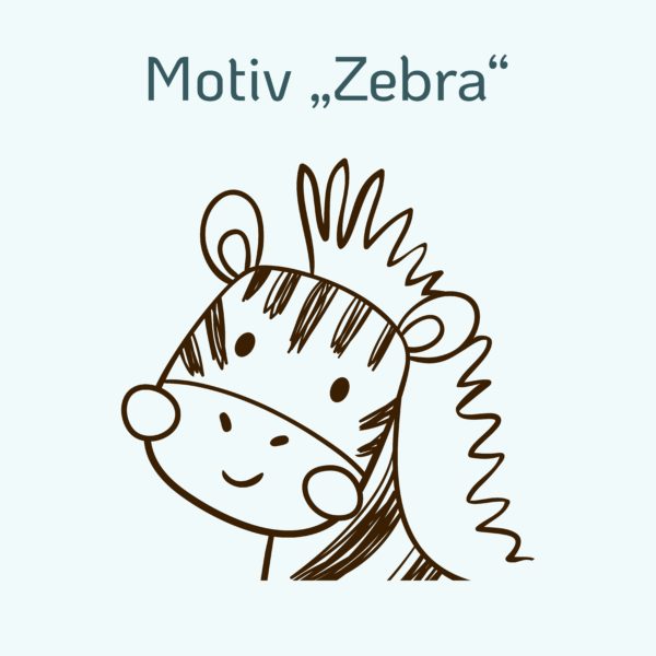 Lunchbox - Tiermotiv + Name - Motiv - Zebra